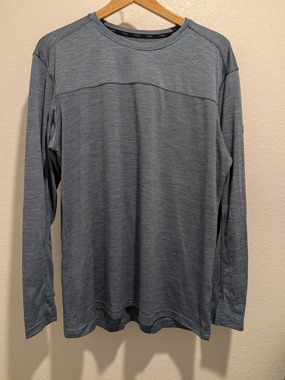 KÜHL Born in the Mountains Men's Long Sleeve Performance Shirt Blue XL